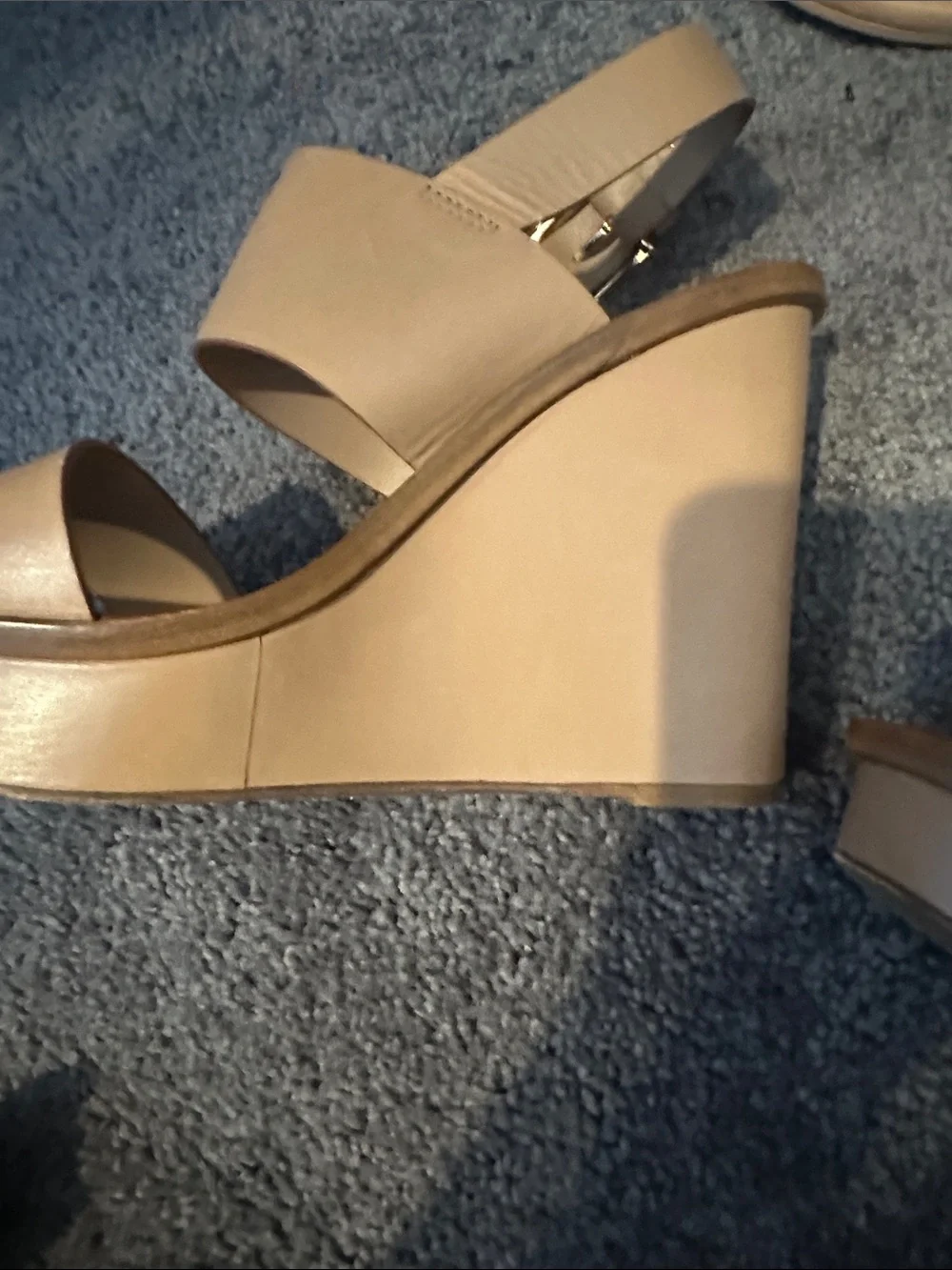Tory Burch Double-Strap Wedge Sandals in Black and Tan- Set
